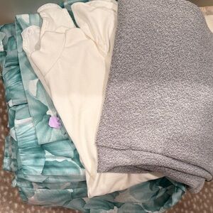 Dress, cardigan and cream body suit